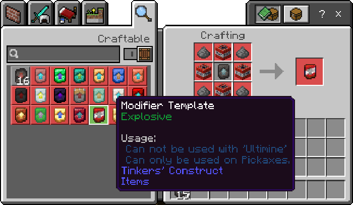 Modifier Menu